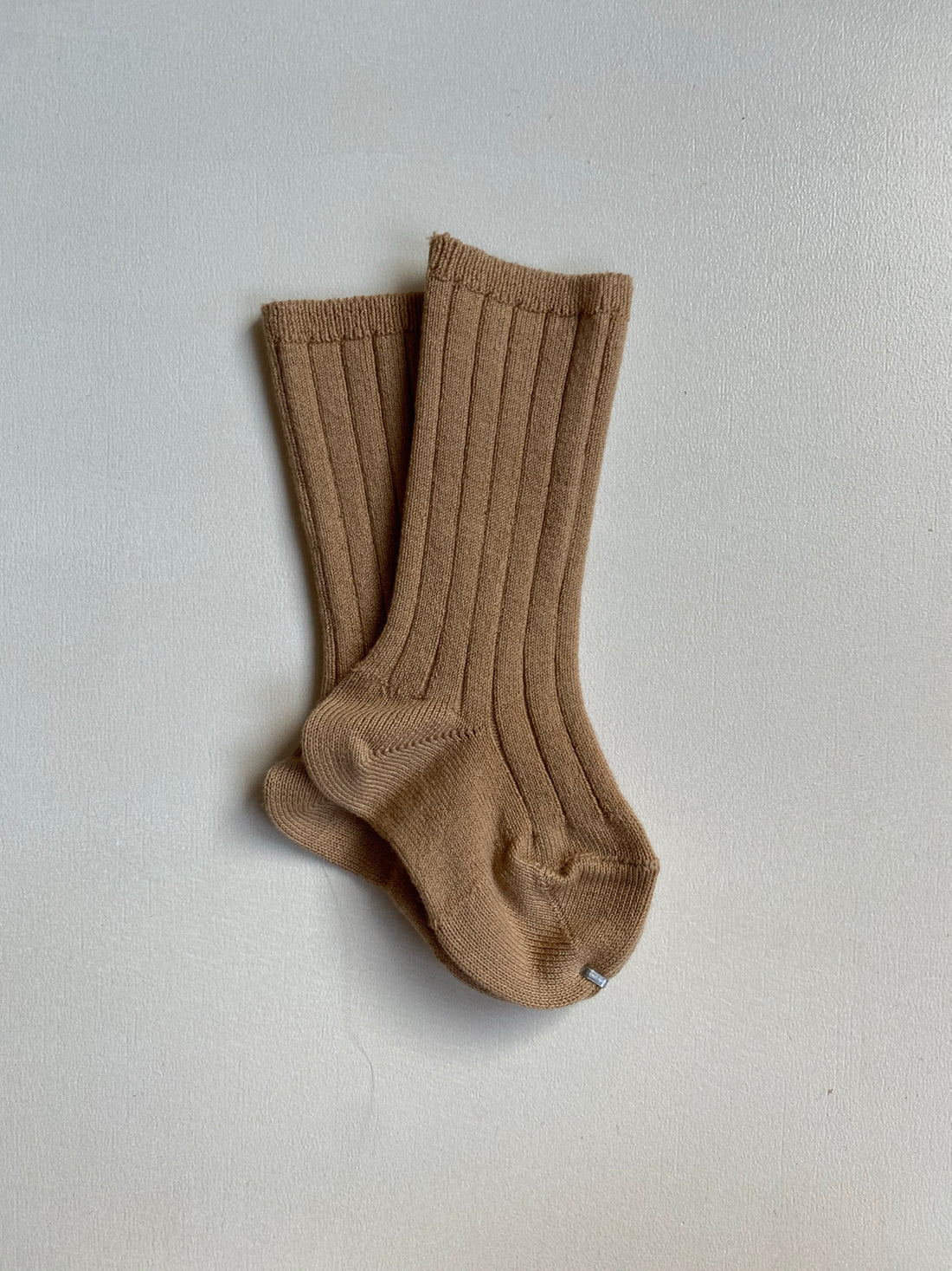 Condor Basic Rib Knee Socks Camel
