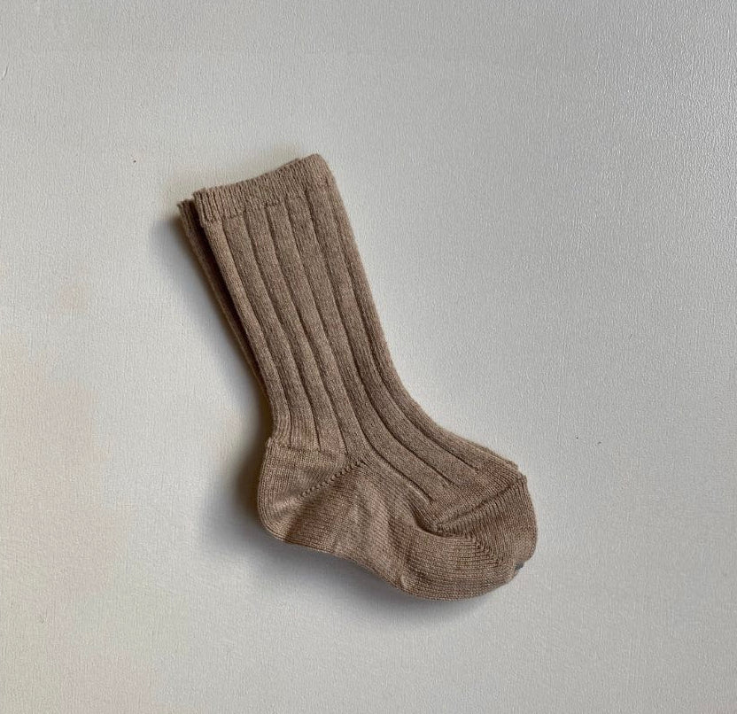 Condor Basic Rib Knee Socks Vison