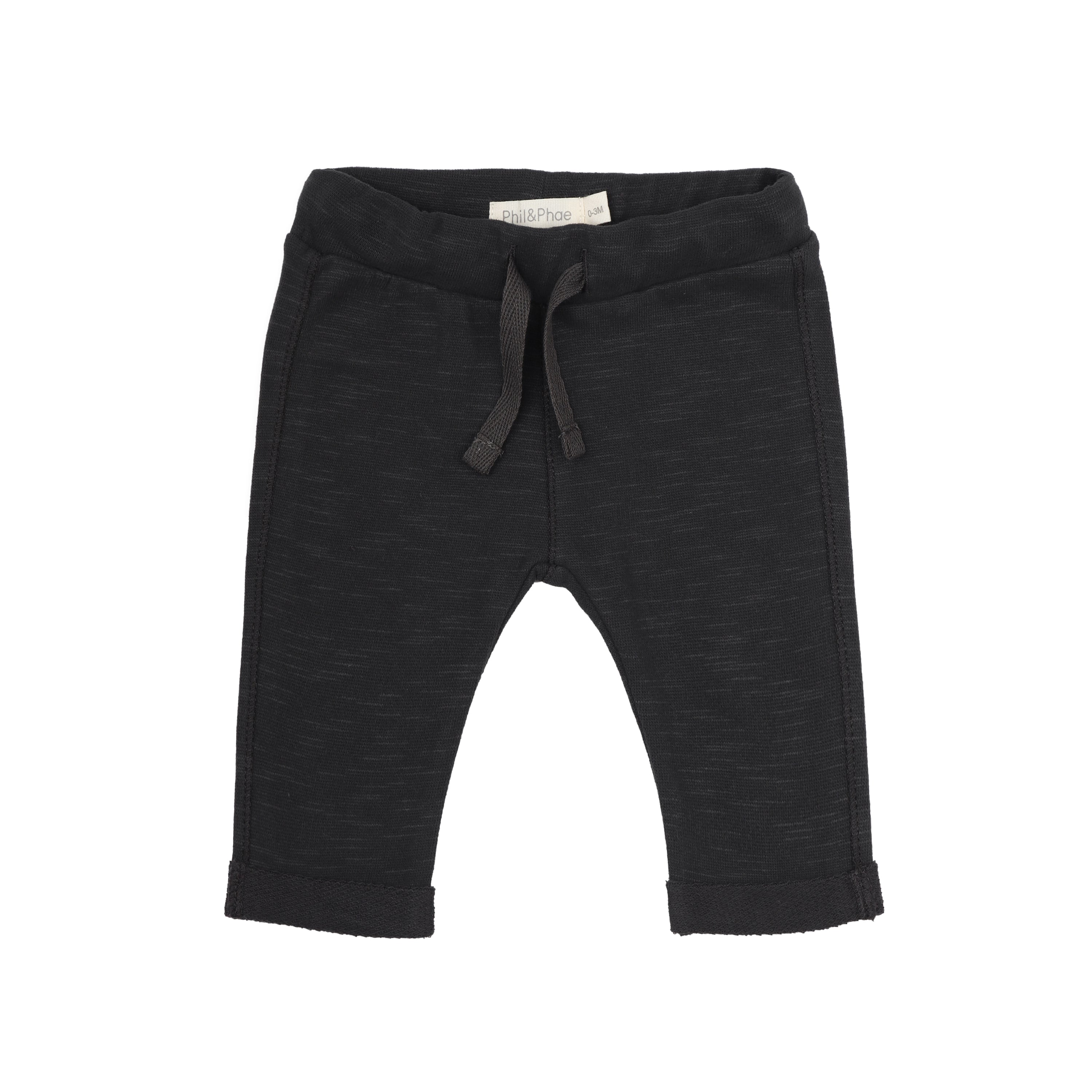 Phil and Phae Baby Sweat Pants Slub Charcoal