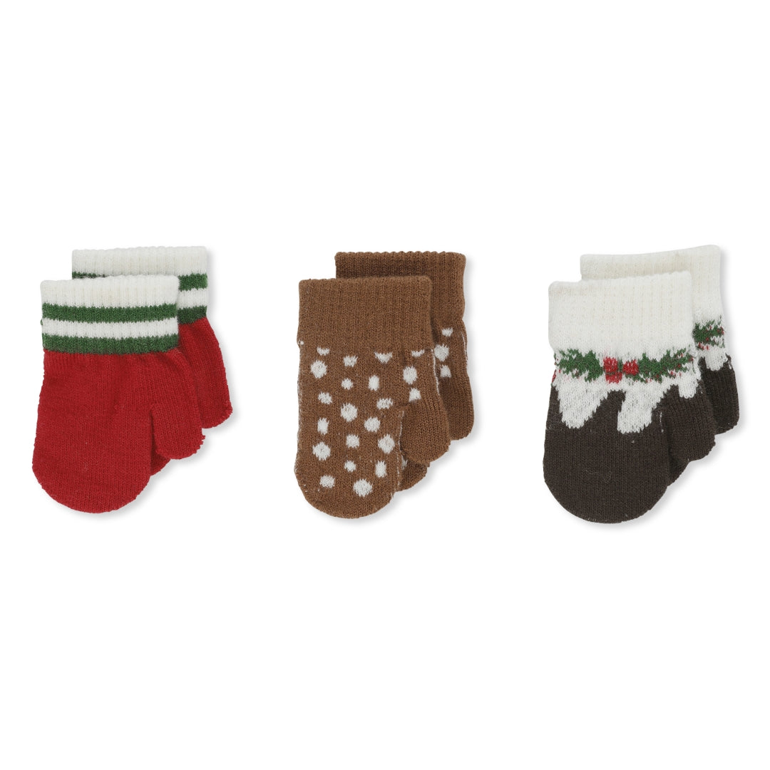 Konges Slojd Christmas Mittens 3 pack